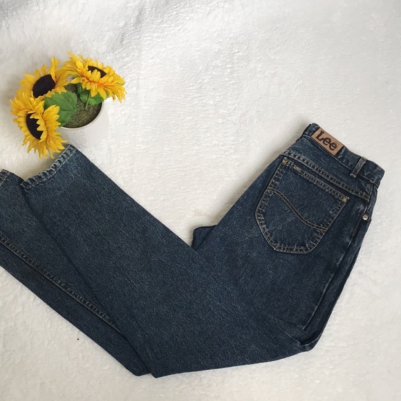 Vintage 80s Lee Jeans High Waist Button Up - Picture 3 of 4